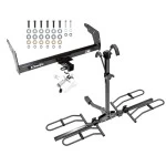 Trailer Tow Hitch For 96-04 Chevy S10 GMC Sonoma Isuzu Hombre Platform Style 2 Bike Rack w/ Anti Rattle Hitch Lock