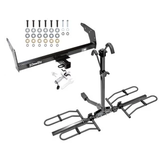 Trailer Tow Hitch For 96-04 Chevy S10 GMC Sonoma Isuzu Hombre Platform Style 2 Bike Rack w/ Anti Rattle Hitch Lock