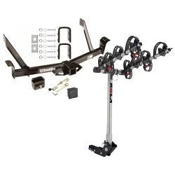 Trailer Tow Hitch For 91-03 Ford Explorer 2001 4-Door Only 91-94 Navajo 97-01 Mountaineer 4 Bike Rack w/ Hitch Lock and Cover