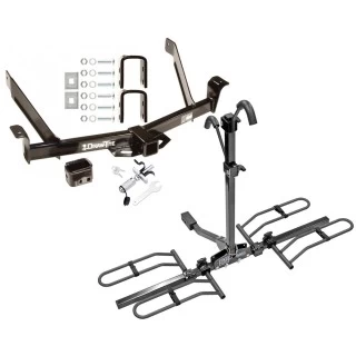 Trailer Tow Hitch For 91-03 Ford Explorer 2001 4-Door Only 91-94 Navajo 97-01 Mountaineer Platform Style 2 Bike Rack w/ Anti Rattle Hitch Lock