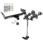 Trailer Tow Hitch For 94-02 Dodge Ram 2500 3500 94-01 1500 4 Bike Rack w/ Hitch Lock and Cover