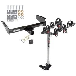Trailer Tow Hitch For 94-02 Dodge Ram 2500 3500 94-01 1500 4 Bike Rack w/ Hitch Lock and Cover