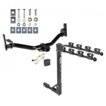 Trailer Tow Hitch w/ 4 Bike Rack For 01-05 Ford Explorer Sport Trac All Models tilt away adult or child arms fold down carrier w/ Lock and Cover