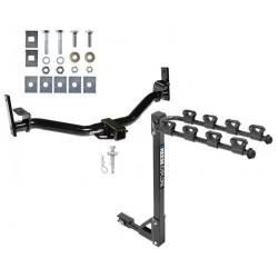 Trailer Tow Hitch w/ 4 Bike Rack For 01-05 Ford Explorer Sport Trac All Models tilt away adult or child arms fold down carrier