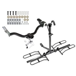 Trailer Tow Hitch For 01-04 Ford Escape Mazda Tribute Platform Style 2 Bike Rack w/ Anti Rattle Hitch Lock