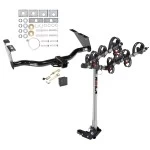 Trailer Tow Hitch For 96-07 Chrysler Dodge Plymouth Town and Country Grand Caravan Voyager Except Stow-n-Go 4 Bike Rack w/ Hitch Lock and Cover
