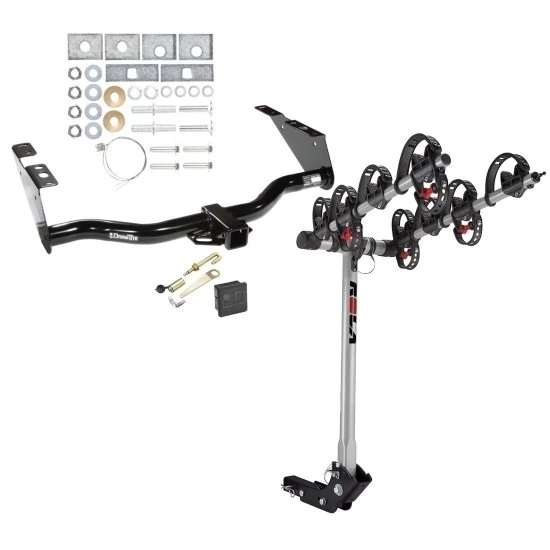 Trailer Tow Hitch For 96-07 Chrysler Dodge Plymouth Town and Country Grand Caravan Voyager Except Stow-n-Go 4 Bike Rack w/ Hitch Lock and Cover