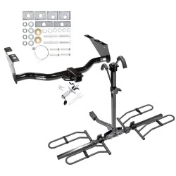 Trailer Tow Hitch For 96-07 Chrysler Dodge Plymouth Town and Country Grand Caravan Voyager Except Stow-n-Go Platform Style 2 Bike Rack w/ Anti Rattle Hitch Lock