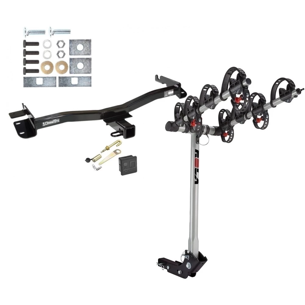 Trailer Tow Hitch For 98-03 Toyota Sienna 4 Bike Rack w/ Hitch Lock and Cover