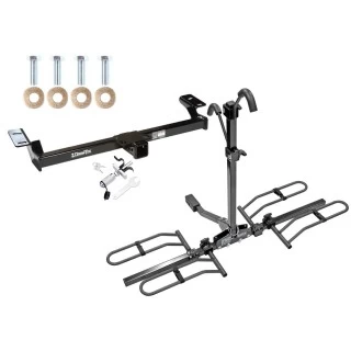 Trailer Tow Hitch For 96-05 Toyota RAV4 All Models Platform Style 2 Bike Rack w/ Anti Rattle Hitch Lock