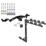 Trailer Tow Hitch w/ 4 Bike Rack For 01-07 Toyota Sequoia tilt away adult or child arms fold down carrier w/ Lock and Cover 