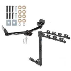 Trailer Tow Hitch w/ 4 Bike Rack For 02-05 Ford Explorer Mercury Mountaineer Aviator tilt away adult or child arms fold down carrier