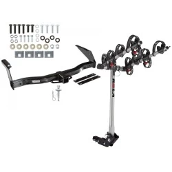Trailer Tow Hitch For 78-98 Dodge Van 99-03 w/ Standard & OEM Step Bumper w/ 4 Bike Carrier Rack