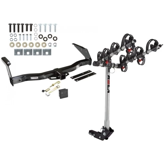 Trailer Tow Hitch For 78-03 Dodge Ram Van B-Series 4 Bike Rack w/ Hitch Lock and Cover