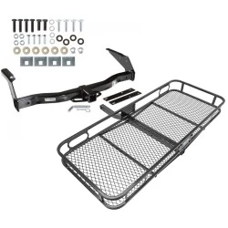 Trailer Tow Hitch For 78-98 Dodge Van 99-03 w/ Standard & OEM Step Bumper Basket Cargo Carrier Platform w/ Hitch Pin