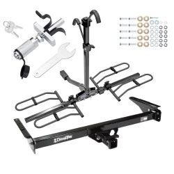 Trailer Tow Hitch For 93-98 Toyota T100 Platform Style 2 Bike Rack w/ Anti Rattle Hitch Lock