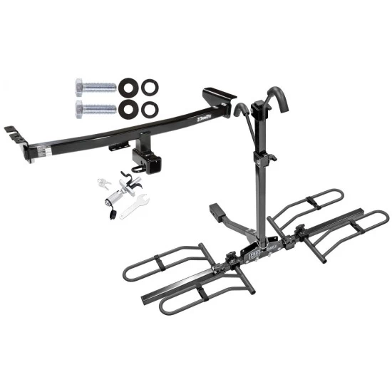 Trailer Tow Hitch For 03-14 Volvo XC90 All Models Platform Style 2 Bike Rack w/ Anti Rattle Hitch Lock