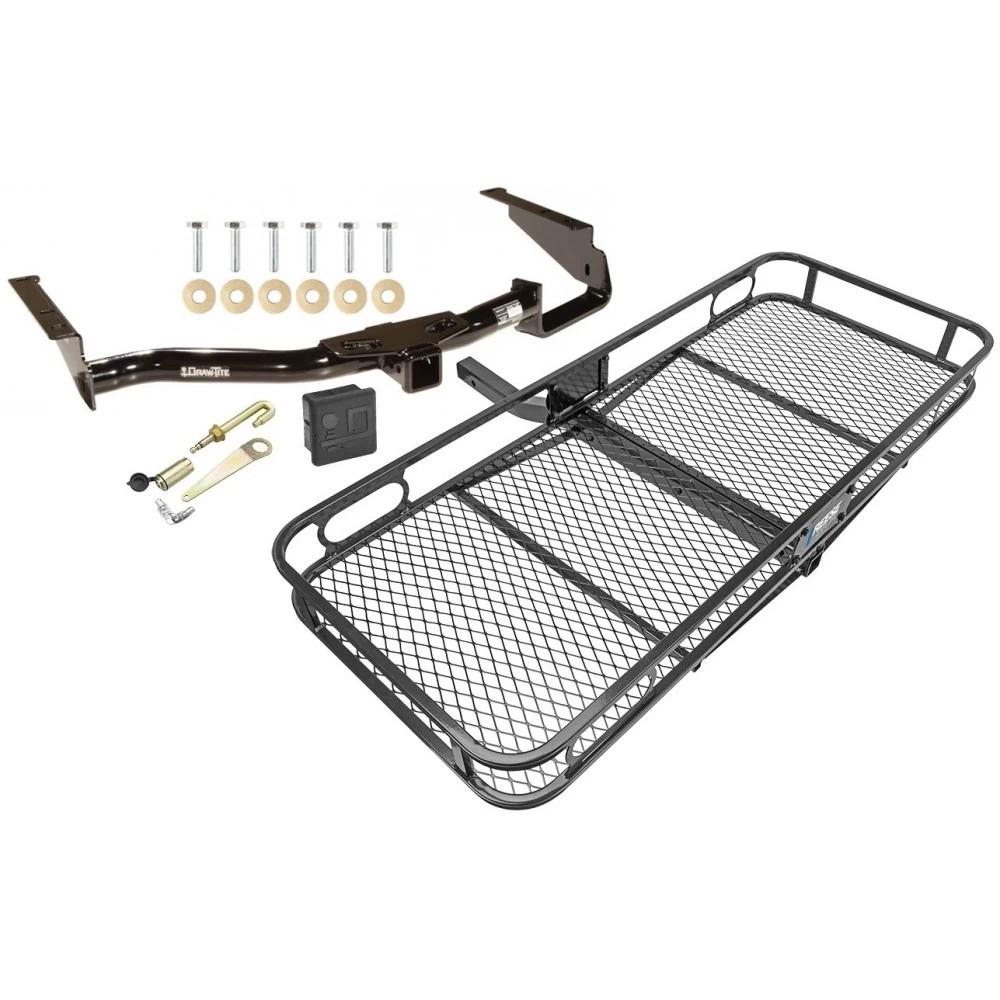Trailer Tow Hitch For 04-07 Toyota Highlander 04-06 Lexus RX330 07-09 RX350 Basket Cargo Carrier Platform Hitch Lock and Cover
