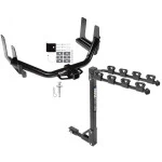 Trailer Tow Hitch w/ 4 Bike Rack For 04-05 Ford F-150 2006 Lincoln Mark LT tilt away adult or child arms fold down carrier