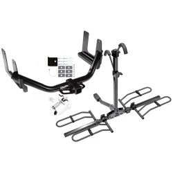 Trailer Tow Hitch For 04-05 Ford F-150 2006 Lincoln Mark LT Platform Style 2 Bike Rack w/ Anti Rattle Hitch Lock