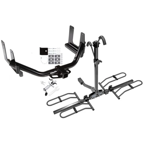 Trailer Tow Hitch For 04-05 Ford F-150 2006 Lincoln Mark LT Platform Style 2 Bike Rack w/ Anti Rattle Hitch Lock