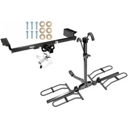 Trailer Tow Hitch For 04-09 Nissan Quest Platform Style 2 Bike Rack w/ Anti Rattle Hitch Lock