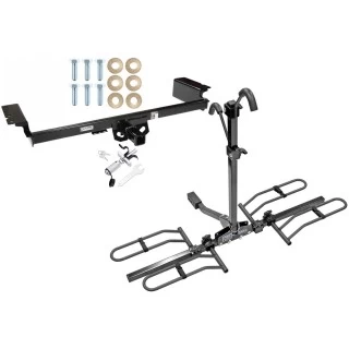 Trailer Tow Hitch For 04-09 Nissan Quest Platform Style 2 Bike Rack w/ Anti Rattle Hitch Lock