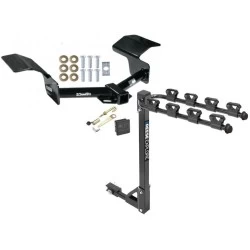 Trailer Tow Hitch w/ 4 Bike Rack For 04-09 Cadillac SRX All Models 4 Bike Rack tilt away adult or child arms fold down carrier w/ Lock and Cover