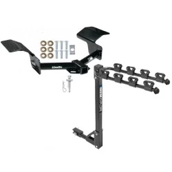 Trailer Tow Hitch w/ 4 Bike Rack For 04-09 Cadillac SRX All Models tilt away adult or child arms fold down carrier