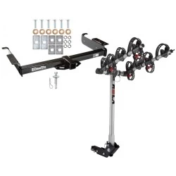 Trailer Tow Hitch For 96-27 Chevy Express GMC Savana Van Except Cutaway Models w/ 4 Bike Carrier Rack