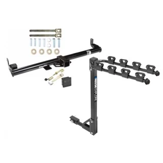 Custom Fit Trailer Hitch 4 Bike Carrier Installation Hardware Installation Instructions 75193 1393100G Draw-Tite Trailer Tow Hitch 4 Bike Rack 97-06 Jeep Wrangler TJ tilt away adult or child arms fold down carrier 97 98 99 00 01 02 03 04 05 06 1997 1998 Trailer Tow Hitch w/ 4 Bike Rack For 97-06 Jeep Wrangler TJ tilt away adult or child arms fold down carrier