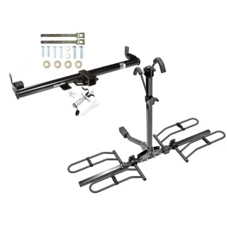 Trailer Tow Hitch For 97-06 Jeep Wrangler TJ All Models Platform Style 2 Bike Rack w/ Anti Rattle Hitch Lock