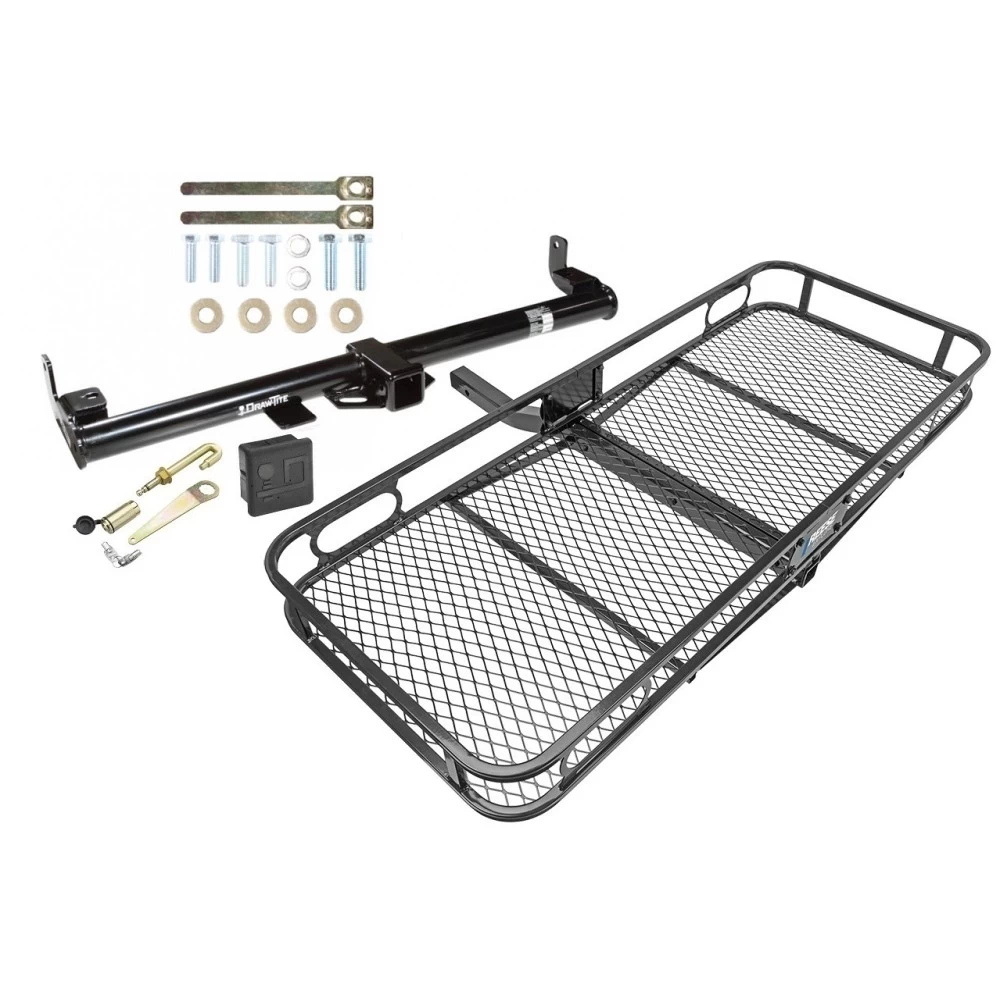 Trailer Tow Hitch For 97-06 Jeep Wrangler TJ All Models Basket Cargo Carrier Platform Hitch Lock and Cover