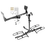 Trailer Tow Hitch For 15-24 Ford Edge Platform Style 2 Bike Rack w/ Anti Rattle Hitch Lock