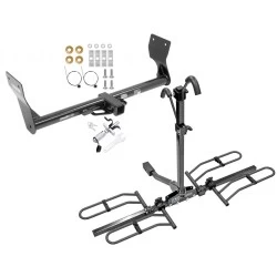 Trailer Tow Hitch For 15-24 Ford Edge Platform Style 2 Bike Rack w/ Anti Rattle Hitch Lock