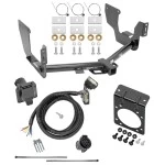 Trailer Tow Hitch w/ 7-Way RV Wiring For 15-20 Ford F-150 Harness Kit Mounting Bracket 2" Tow Receiver Class 4