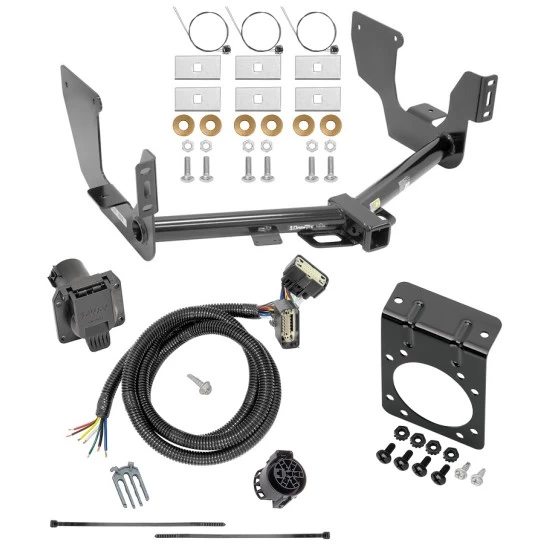 Trailer Tow Hitch w/ 7-Way RV Wiring For 15-20 Ford F-150 Harness Kit Mounting Bracket 2" Tow Receiver Class 4