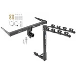 Trailer Tow Hitch w/ 4 Bike Rack For 15-18 Audi Q3 tilt away adult or child arms fold down carrier