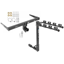 Trailer Tow Hitch w/ 4 Bike Rack For 15-18 Audi Q3 tilt away adult or child arms fold down carrier