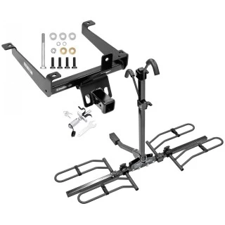 Trailer Tow Hitch For 14-21 Land Rover Range Rover Sport Except Diesel Platform Style 2 Bike Rack w/ Anti Rattle Hitch Lock