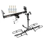 Trailer Tow Hitch For 05-13 Toyota Tacoma Except X-Runner 13-15 All Models Platform Style 2 Bike Rack w/ Anti Rattle Hitch Lock