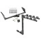 Trailer Tow Hitch w/ 4 Bike Rack For 04-20 Toyota Sienna 4 Bike Rack tilt away adult or child arms fold down carrier w/ Lock and Cover