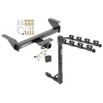 Trailer Tow Hitch w/ 4 Bike Rack For 16-23 Toyota Tacoma tilt away adult or child arms fold down carrier w/ Lock and Cover