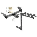 Trailer Tow Hitch w/ 4 Bike Rack For 16-23 Toyota Tacoma tilt away adult or child arms fold down carrier