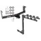 Trailer Tow Hitch w/ 4 Bike Rack For 05-10 Dodge Dakota 06-09 Mitsubishi Raider 10-11 RAM Dakota tilt away adult or child arms fold down carrier