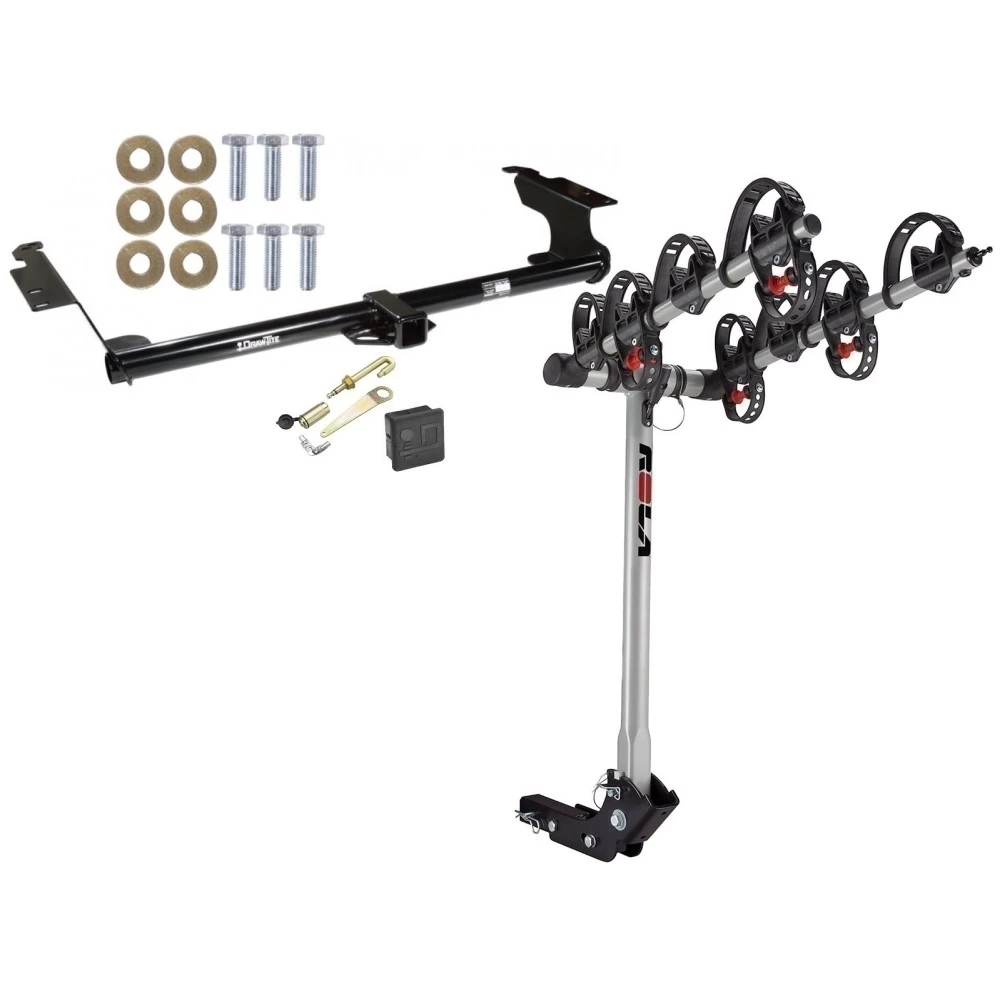 Trailer Tow Hitch For 99-17 Honda Odyssey All Models 4 Bike Rack w/ Hitch Lock and Cover