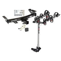 Trailer Tow Hitch For 97-09 Terraza Uplander Venture Montana Trans Sport Relay 4 Bike Rack w/ Hitch Lock and Cover