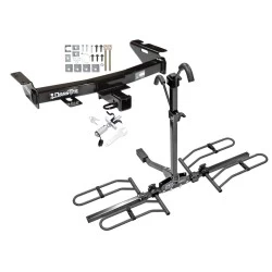 Trailer Tow Hitch For 97-09 Terraza Uplander Venture Montana Trans Sport Relay Platform Style 2 Bike Rack w/ Anti Rattle Hitch Lock