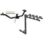 Trailer Tow Hitch w/ 4 Bike Rack For 06-14 Honda Ridgeline tilt away adult or child arms fold down carrier