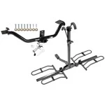 Trailer Tow Hitch For 06-14 Honda Ridgeline Platform Style 2 Bike Rack w/ Anti Rattle Hitch Lock